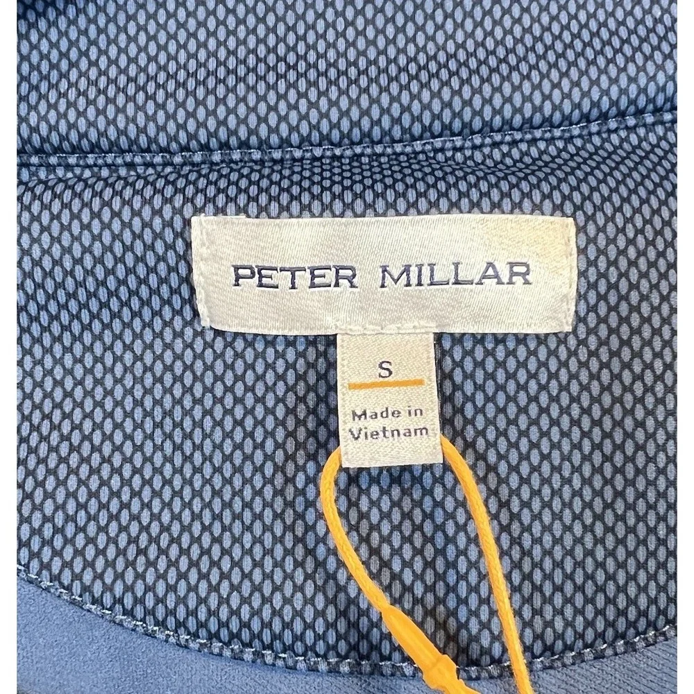 Peter Millar Birdseye Perth Golf Performance 1/4 Zip 2025 Ryder Cup Small Navy⛳️